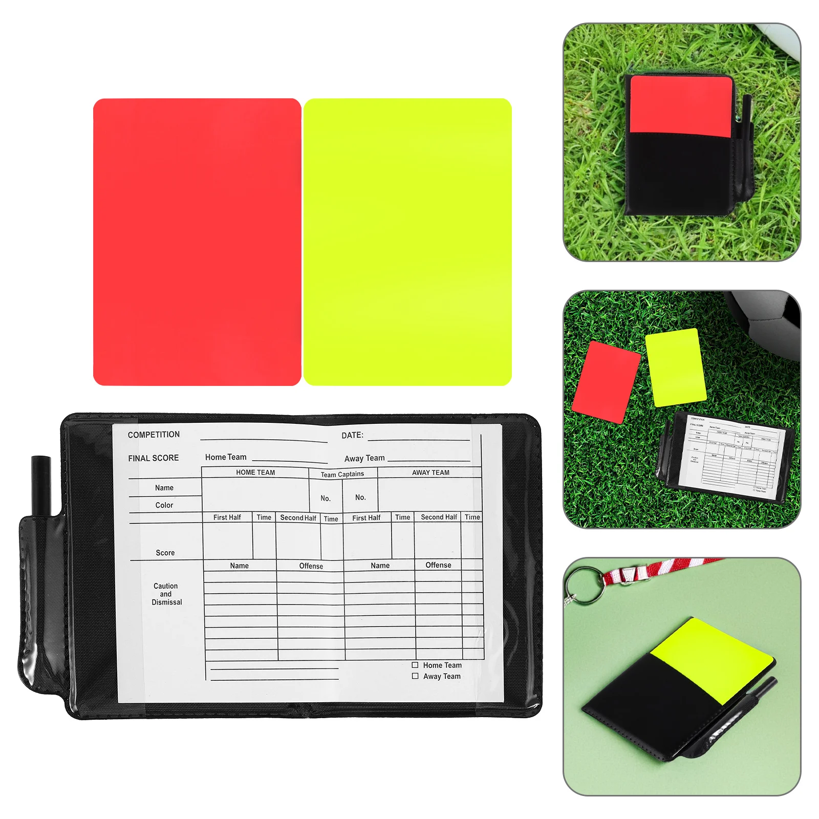 

5 Sets Sports Referee Cards Soccer Judge Glossy Red Football Yellow Official Gear