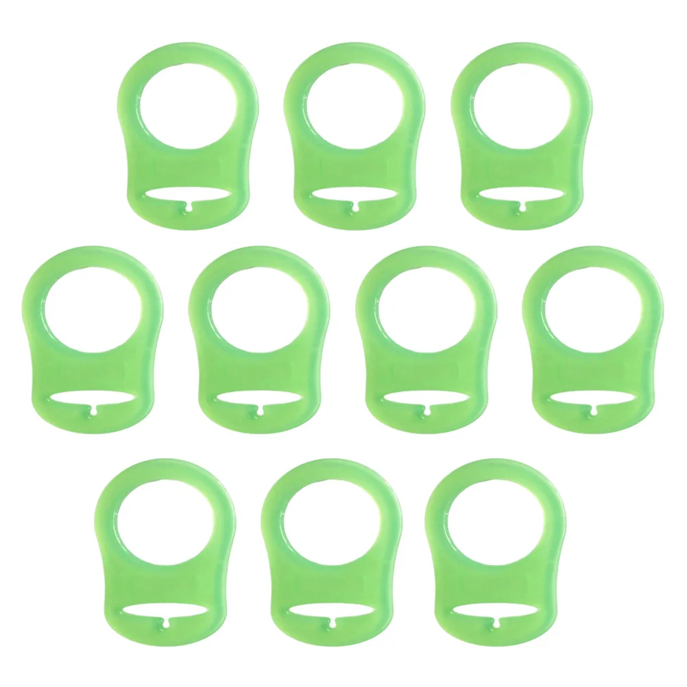 

10pcs Silicone Baby Pacifier Holder Clips Non-Toxic Anti-Loss Ring For Newborns Colorful Design Easy Attach Pacifier Clip