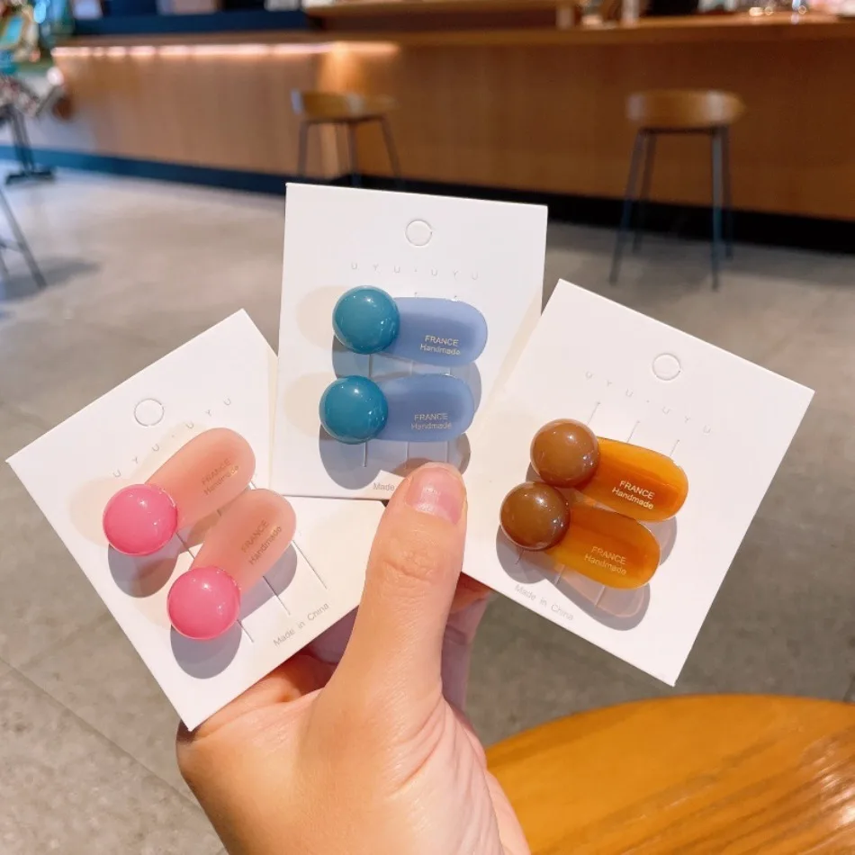 

10pairs South Koreas Colorful Duckbill Clip Hairpin Cute Dopamine Sweet Bangs Clip Side Clip Girl Hair Accessories Hairpin ZX07