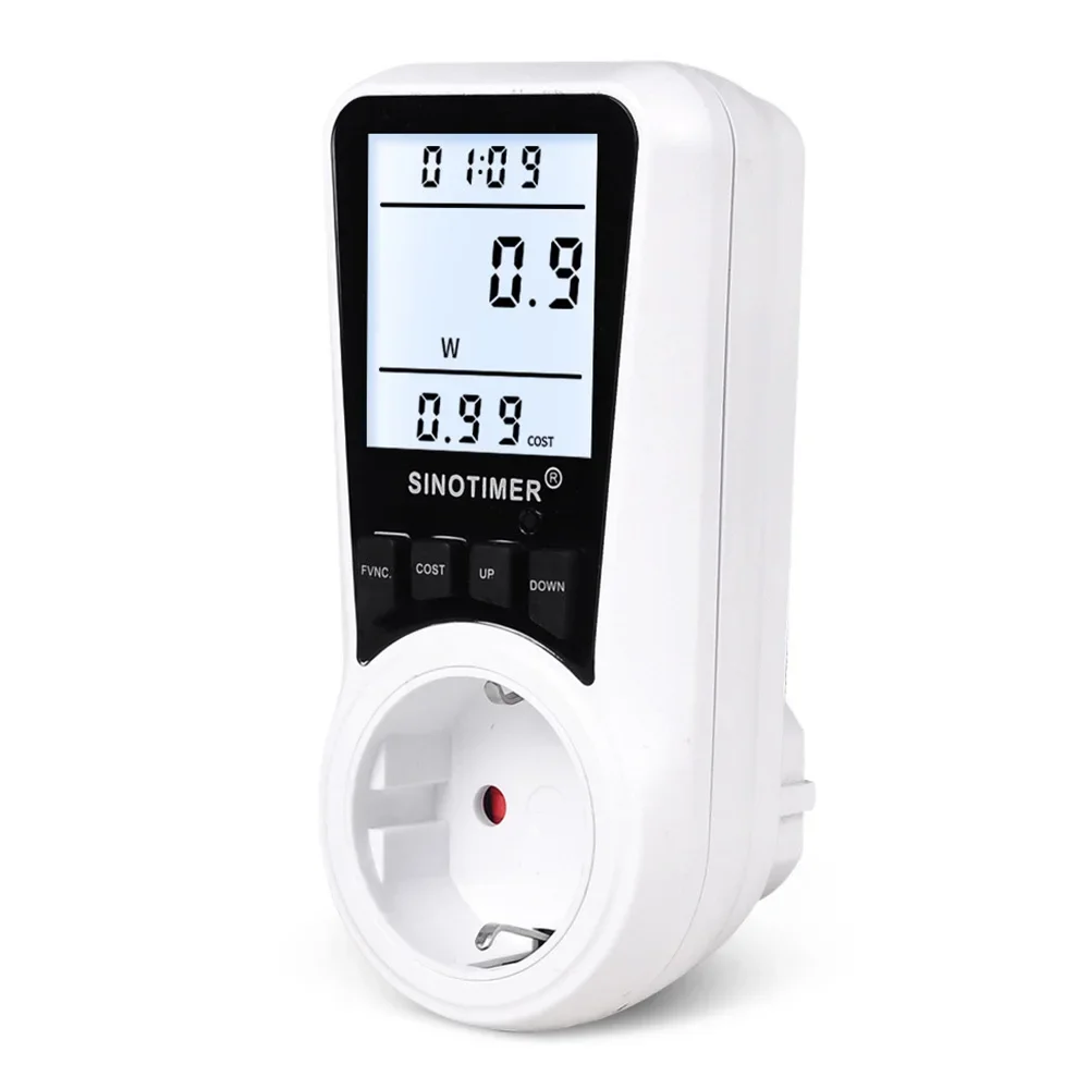 Spina ue tensione digitale wattmetro misuratore di potenza consumo Watt presa di energia 220V 230V ca Monitor analizzatore di tasse di elettricità