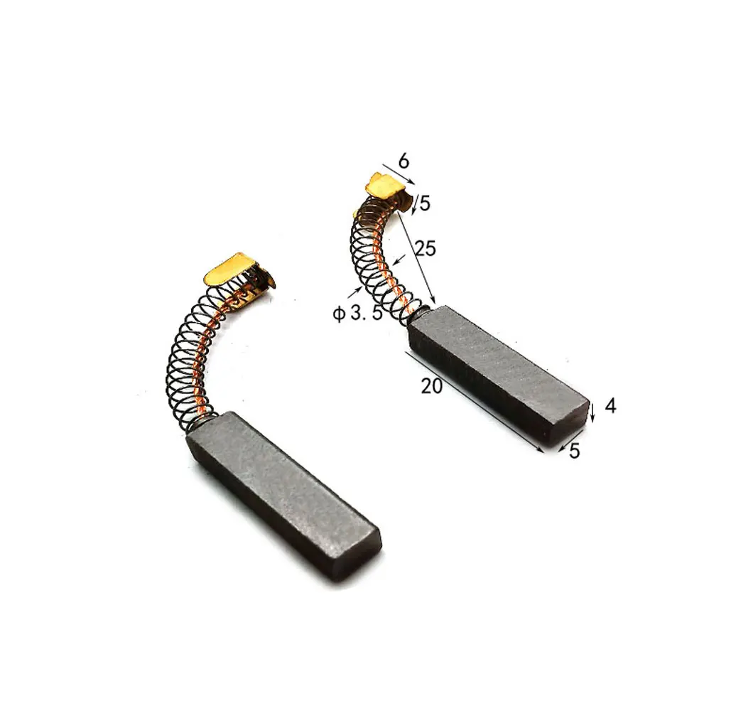 

10pcs Motor Carbon Brushes 4x5x20mm Power Hand Tools Electric Drill Saw Hammer Angle Grinder Sander
