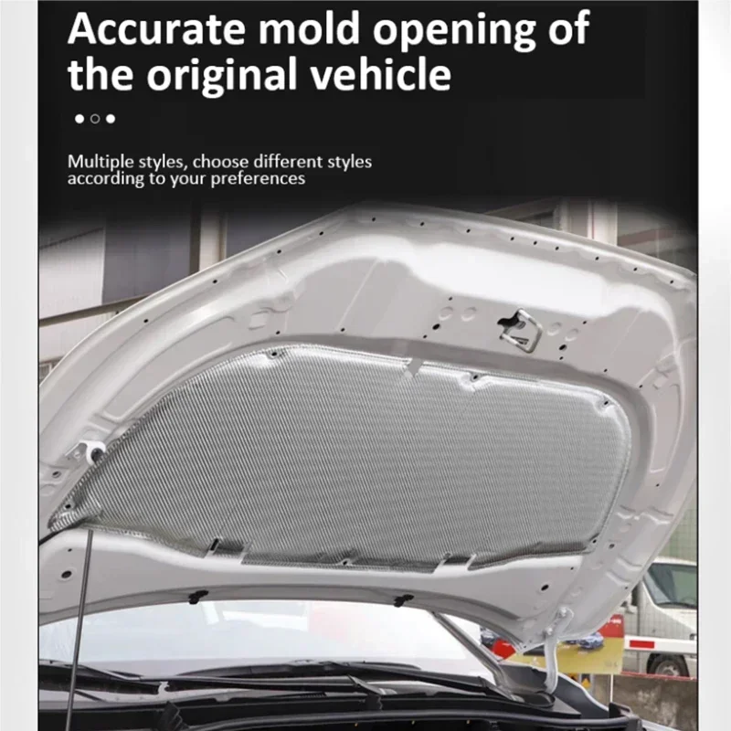 OUY Front Hood Engine for Kia Pegas AB Soluto Sephia 2018-2024 Flame Retardant Heat Sound Insulation Pad