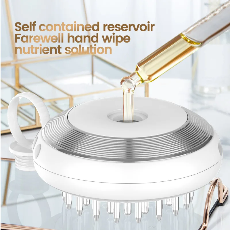 EMS فروة الرأس قضيب مشط LED تدليك كهربائي رئيس علاج نمو الشعر فرشاة زيت المصل السائل لمنع تساقط الشعر أداة