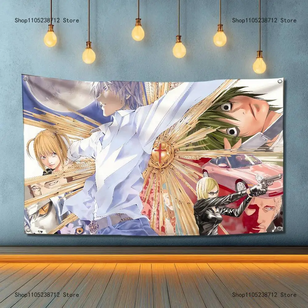 الكلاسيكية أنيمي D-الموت N-ملاحظات عالية الجودة العلم نسيج راية غرفة نوم غرفة المعيشة بار ديكورات للحفلات الاستخدام في الهواء الطلق