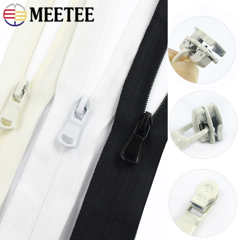 

10-50Pcs 3# Reverse Nylon Zipper Slider Sunscreen Clothes Sportswear Closure Zippers Puller Toy Doll Replace Zips Head Supplies