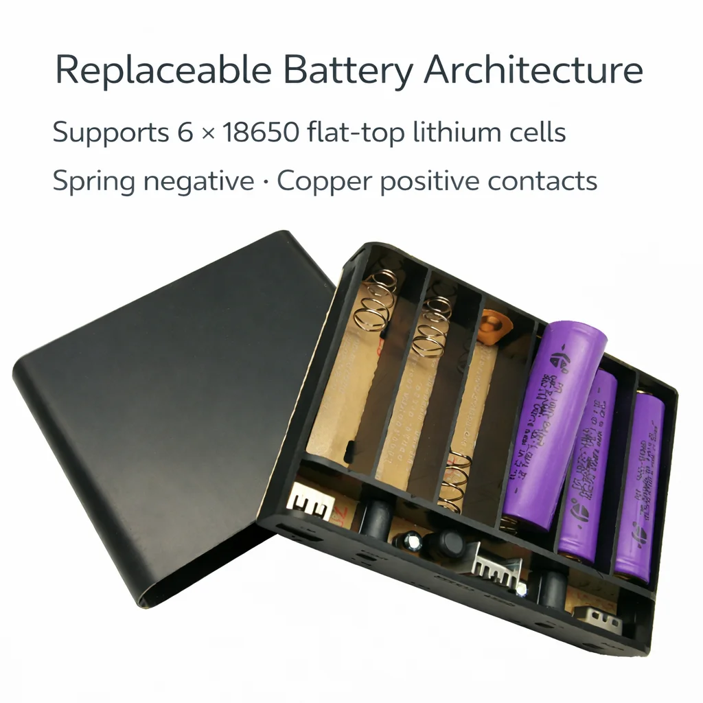 DC UPS Battery Backup Box, User-Replaceable 18650 Cells, Extend Runtime, Lower Cost Backup for Router ONT Camera