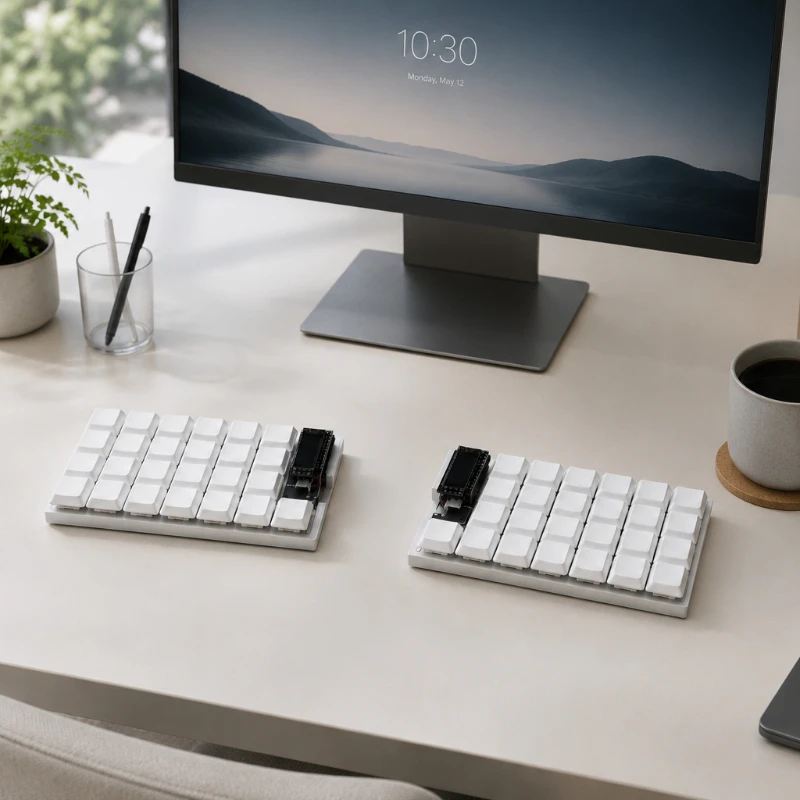 

NEW Wireless Felix Choc/mx Mini Ortholinear Split Keyboard Custom Bluetooth ProMicro NRF52840 Support Zmk Studio Ergonomics