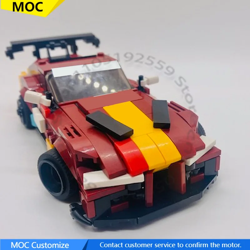 

290 PCS Sports car Supra GT3 MOC Customize Modular Building Block Brick Creative Design Model Popular DIY Assembly Toy Gift
