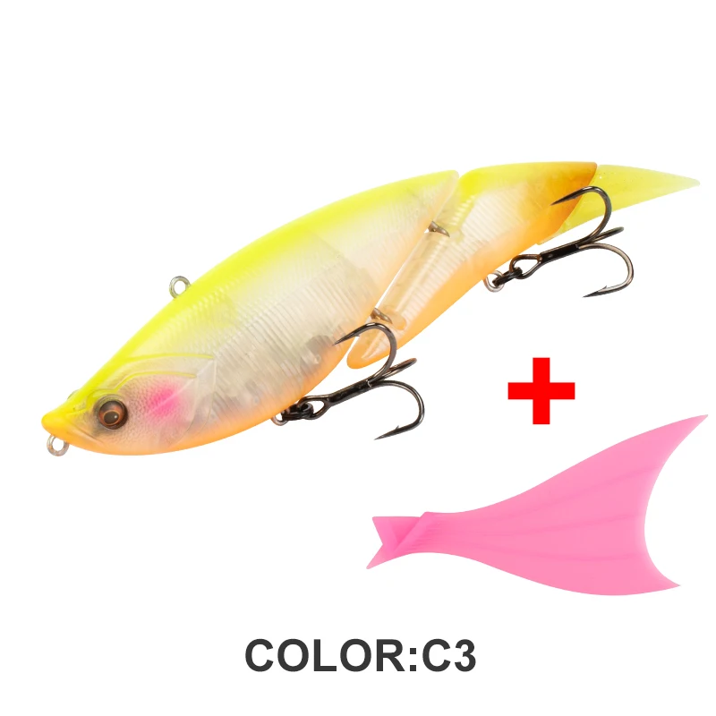 OBSESSION DAVINCI 2-teiliger Gelenk-Swimbait Angelköder 19cm 55g Schwimmender Vibrations-Segmentköder Großer Köder Wobbler Weichschwanz-Köder