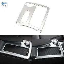 LHD For Mercedes Benz C Class W204 Interior Center Console Gear Shift Cover Panel Frame Car Accessories Stainless Steel Trim