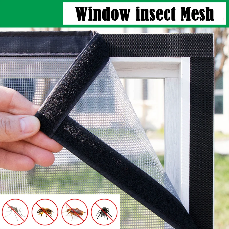 Household Window Mesh Screen Autohesion Door Gauze Windows Mosquito Prevention Net Customize Bedroom Window Privacy Mesh