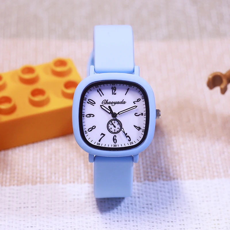 young woman man simple digital quartz watches children boys girls students soft silicone sports waterproof electric watchatches