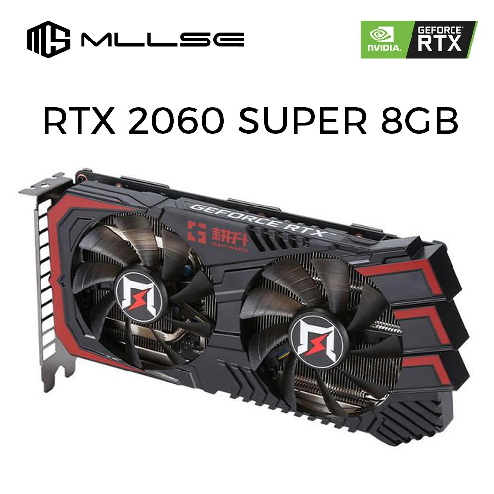 ที่ถูกที่สุด MLLSE Placa De Video NVIDIA GeForce RTX 2060 SUPER กราฟิกการ์ด 8GB GDDR6 256-bit TU106 12 NM เดสก์ท็อป Gaming GPU