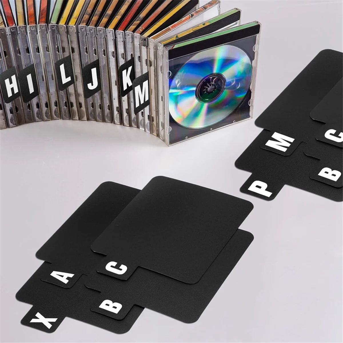 N88R 26 Pcs Vinyl Record Dividers DVD Alphabetical Dividers A-Z Alphabetical Dividers Vinyl Record Organizer with Alphabet