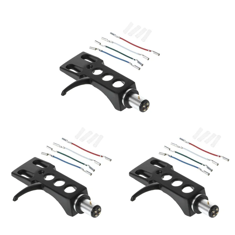 ABUO-3X tocadiscos de Phono, soporte para cabezal de cartucho de Phono, soporte para cabeza de fonógrafo, cable de plomo para tocadiscos de disco LP