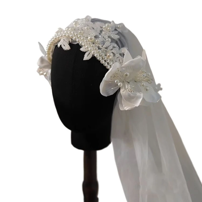xianmei-french-retro-republic-of-china-style-handmade-flower-veil-beaded-romantic-wedding-dress-accessories