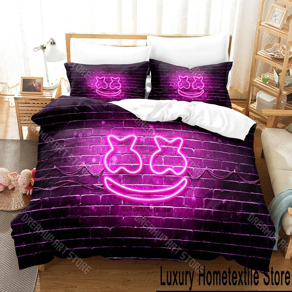 Комплект постельного белья Marshmallow dj Single Twin Full Queen King Size, комплект постельного белья для взрослых и детей, пододеяльник для спальни, 3D Candy Band Baida DJ