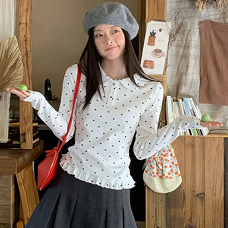 Kimotimo 2026 Women Spring Autumn Hot Girl Long Sleeve Crop Top Slim Fit Versatile Unique Design Undershirt T-shirt Clothing - view 5