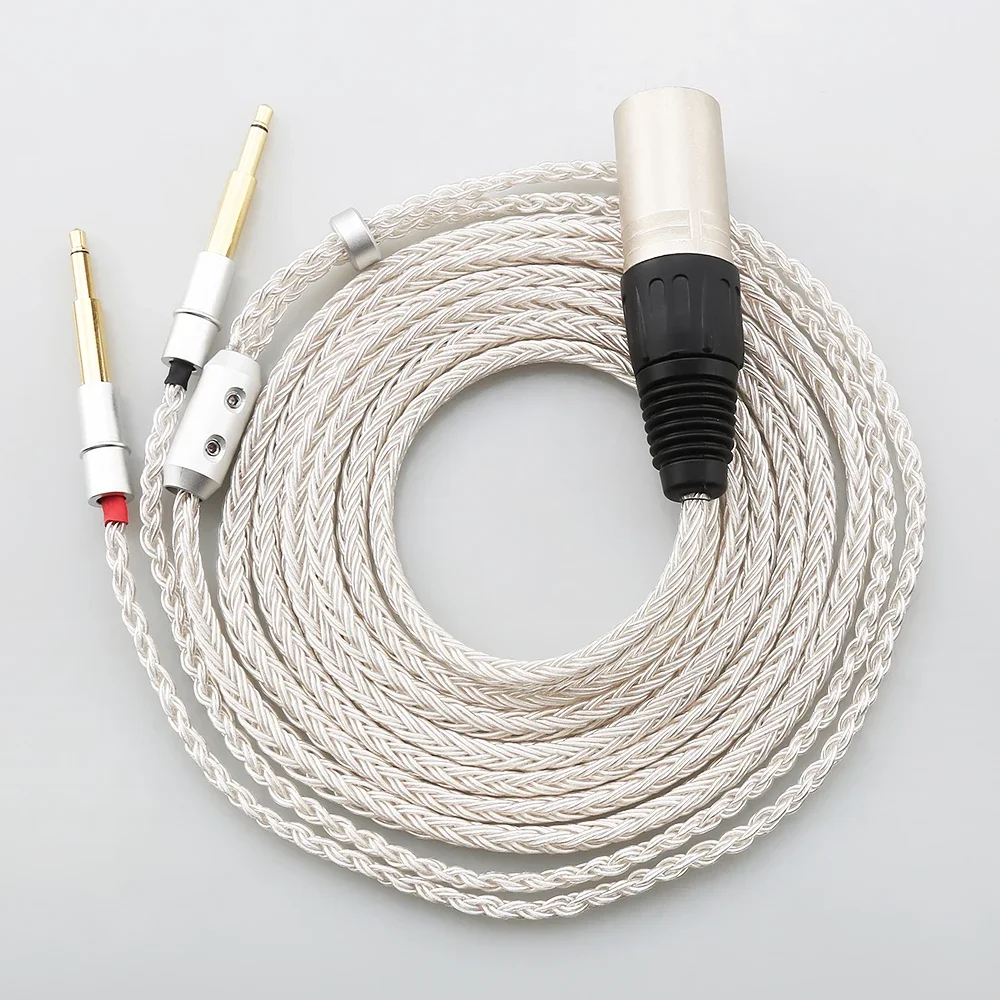 16 Core Silver Plated OCC Headphone Upgrade Cable for Meze 99 Classic Noire Neo Liric 109 Pro 4.4/3.5/4Pin XLR Balanced Cord