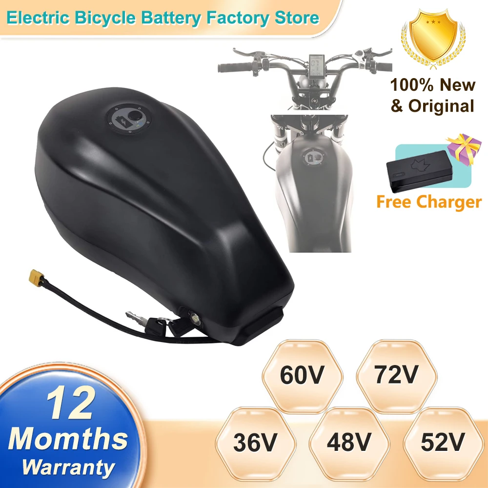 21700 Ebike Battery High Capacity 72V 60V 52V 48V 36V 40Ah 30Ah 20Ah Downtube Pack for Electric Bike Scooter 500W-3000W Motor