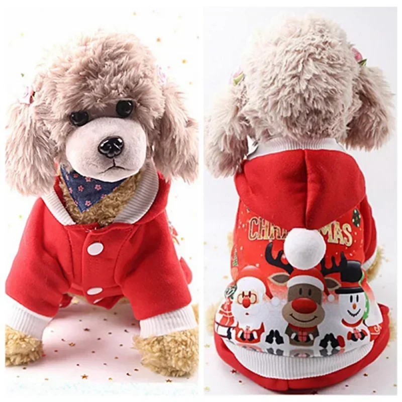 1PC Christmas Dog Cat Pet Four-Legged Sweater Pet Elk Clothes Warm Pet Jacket Coat Costume Animal Supplies Dog Hoodies Navidad