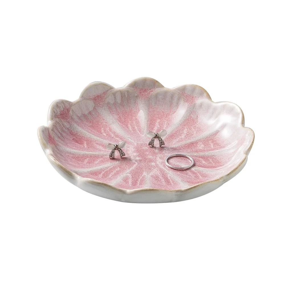 Jewelry Dish Tray Ring Dish Ceramic Trinket Tray Key Bowl Decorative Plate
