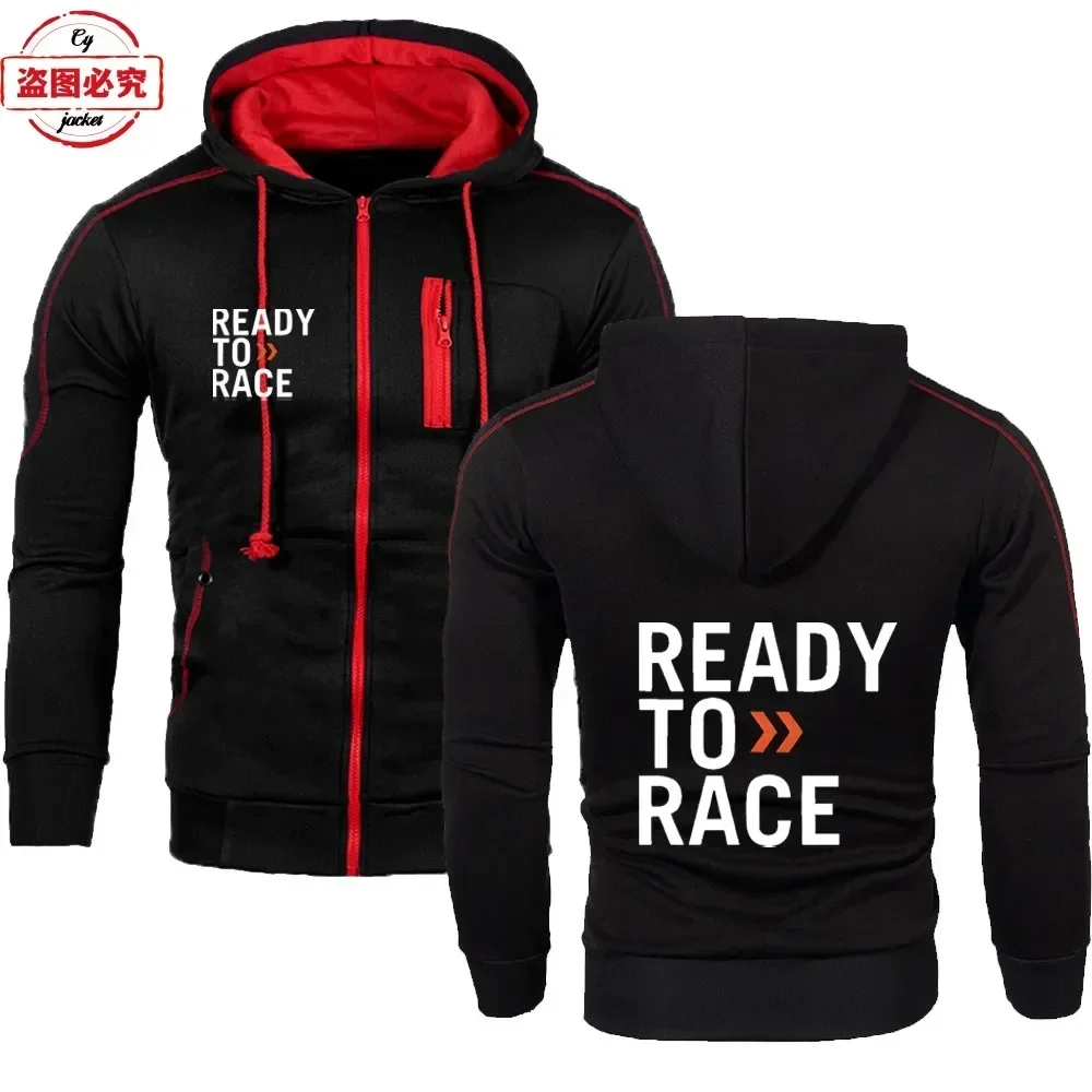 Ready To Race Motorcycle Logo Printed Off Road Motorcycle Endurance Race Hoodie Men's Jacket Team Cycling Suit Racing Suit