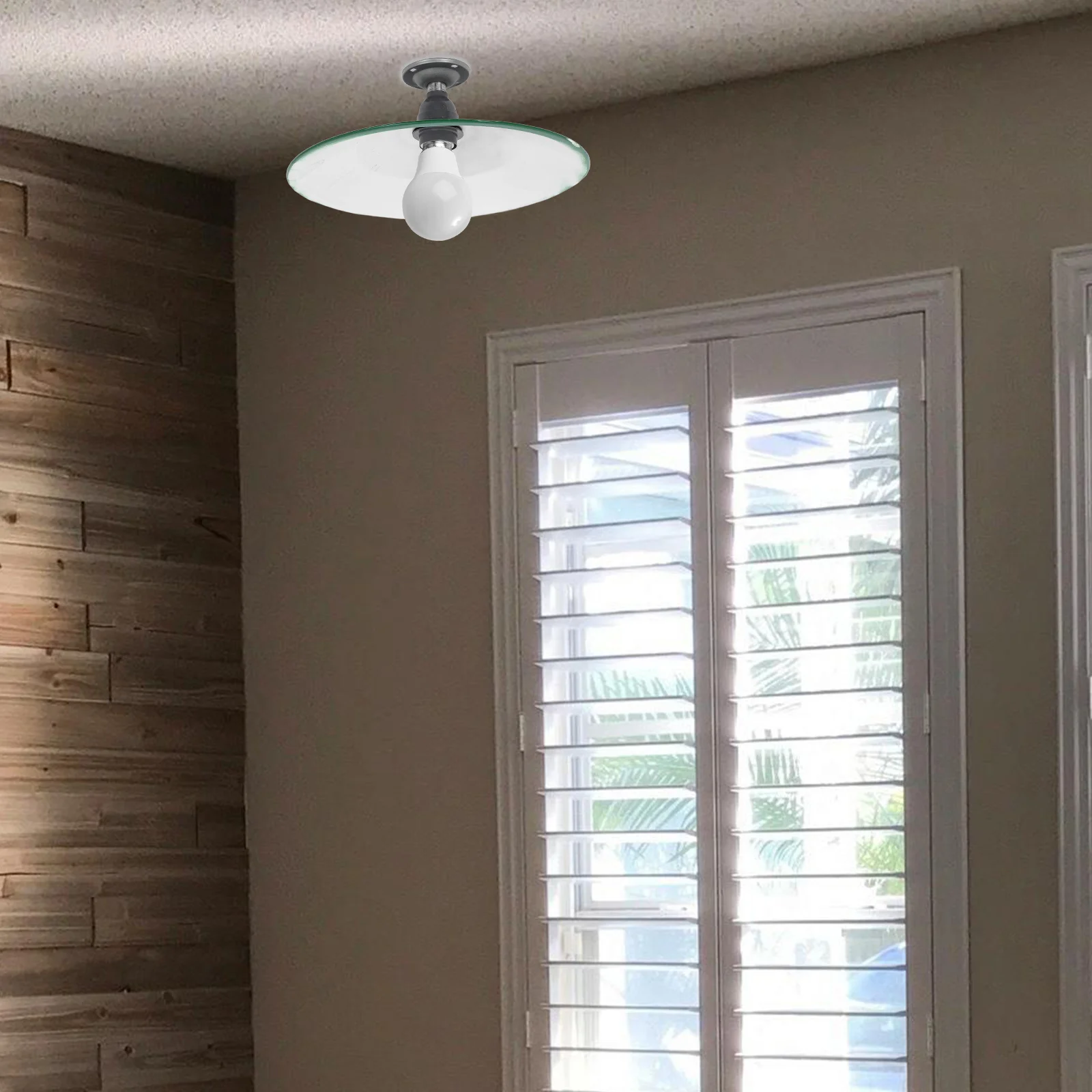 

Vintage Green Enamel Metal Lampshade 11.8inch Industrial Cone Shape Barn Style Light Cover Ceiling Lamp Shade Metal Lamp Shade