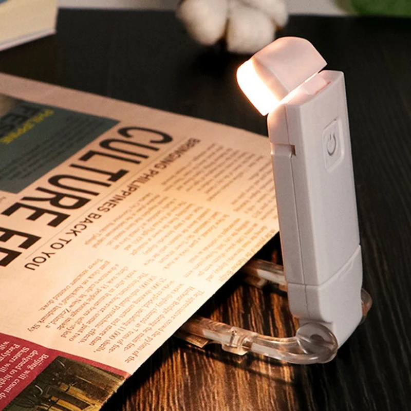 LED Card Book Light USB Rechargeable Reading Light Bedside Clip-On Adjustable Portable Bookmark Light