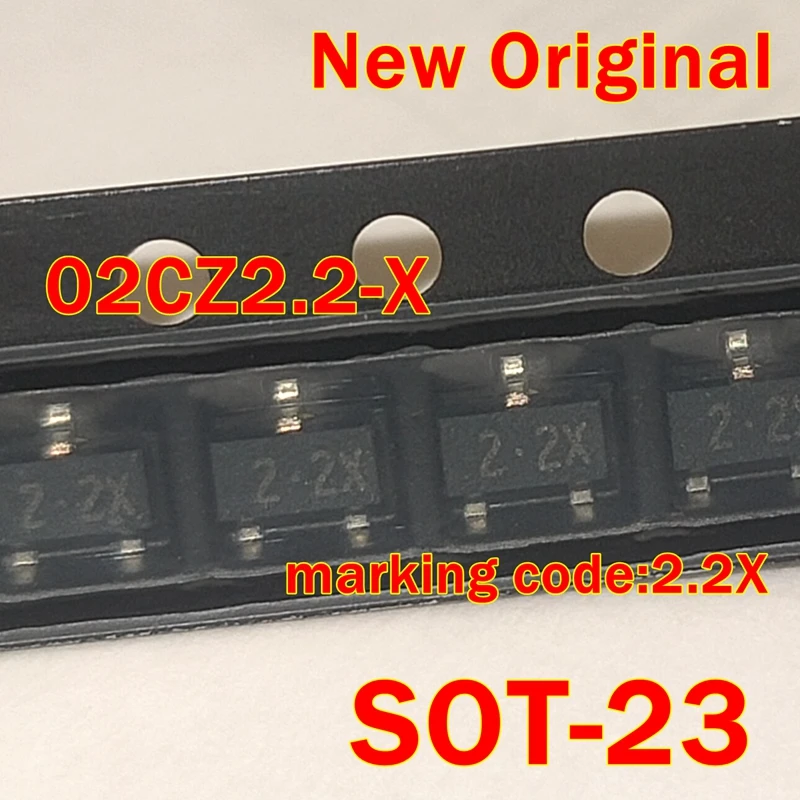 

1pcs to 100pcs 02CZ2.2-X SOT-23 New Original marking code:2.2X Zener Diode, 2.5%, 0.2W, Silicon, Unidirectional