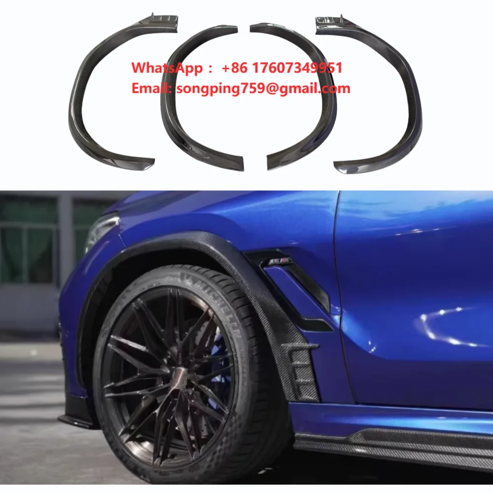 Upgraded Body Kit with Aul Style Dry Carbon Fiber Wheel Arches and Wheel Arch Decorations, air Power Kit Suitable for BMW X6M