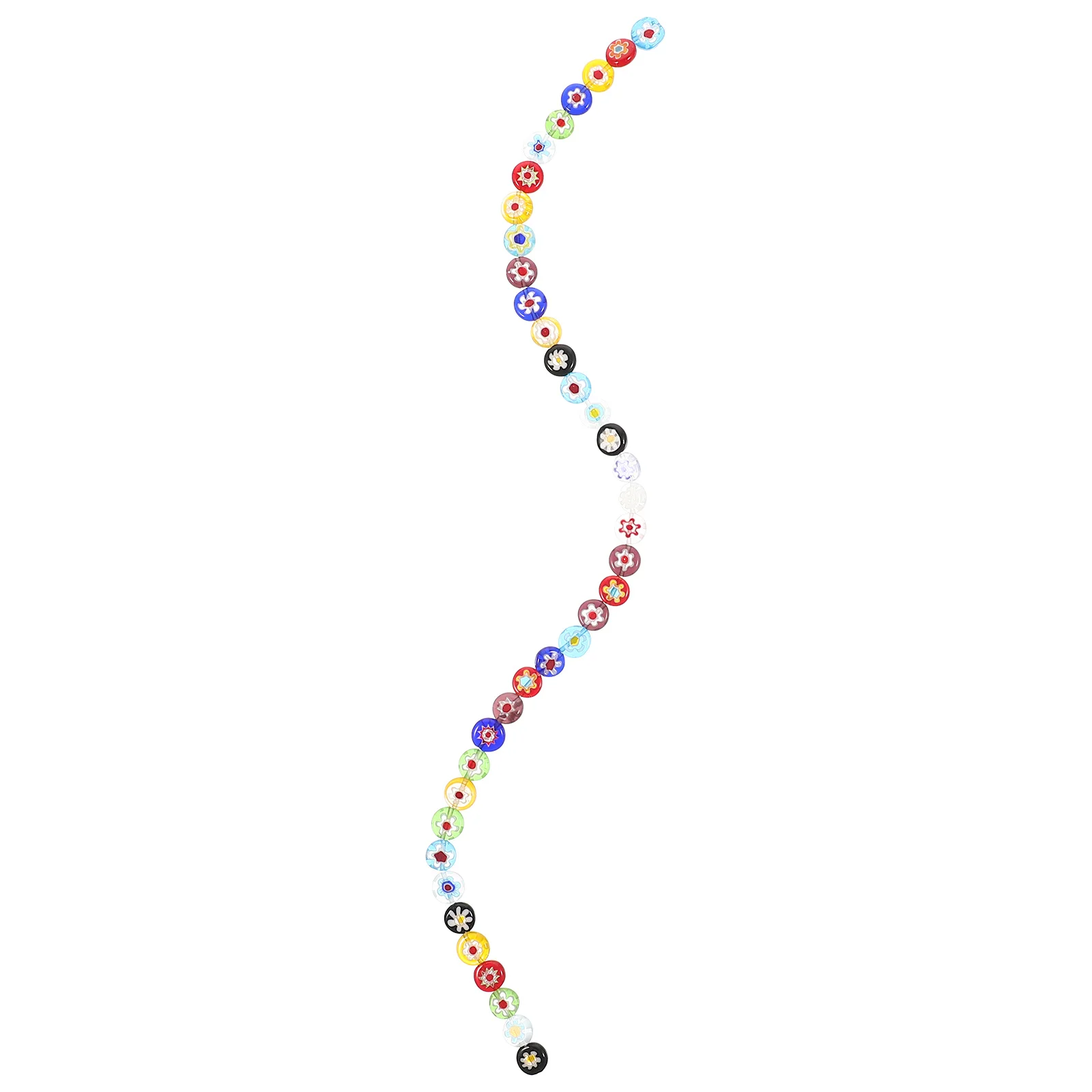 

1 String Of Flower Design Diy For Jewelry Making Bracelet Necklace Craft Projects Spacer Charms Glass Beads Loose Beads