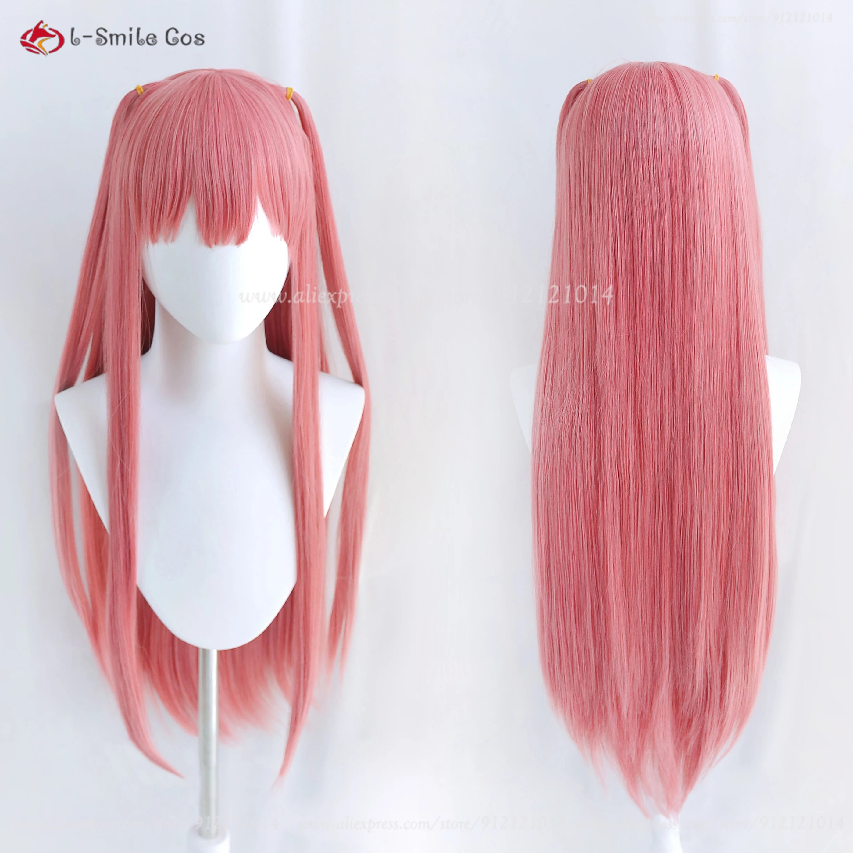 Anime Nakano Nino Cosplay Wig 80cm Long Straight Wigs Pink Heat Resistant Synthetic Hair Halloween Role Play Wigs + Wig Cap