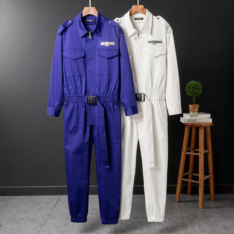 

Мужской комбинезон в стиле хип-хоп для уличных танцев, весна-осень, повседневный, с длинными рукавами, для подростков, рабочая одежда, брюки-комбинезон