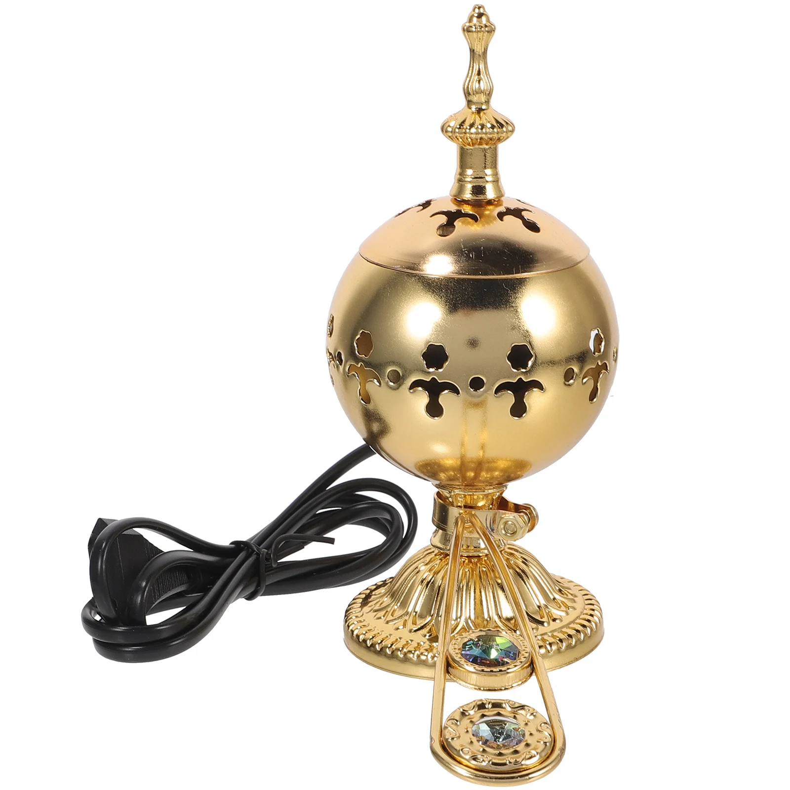 

Vintage Incense Burner Plug in Decorative Aroma Stove for Home Temple Use Metal Censer Holder Portable Air Purifying Device