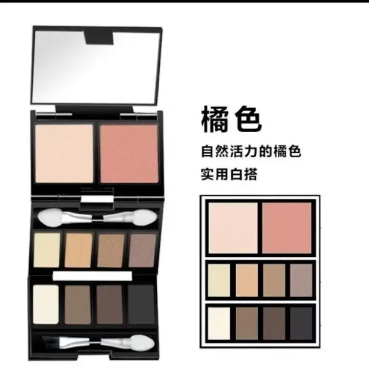 Ombretto pieghevole Scatola per trucco contorno Sopracciglio opaco Polvere Fine Shimmer Evidenziatore Blush 10 colori per charmare la tua tavolozza