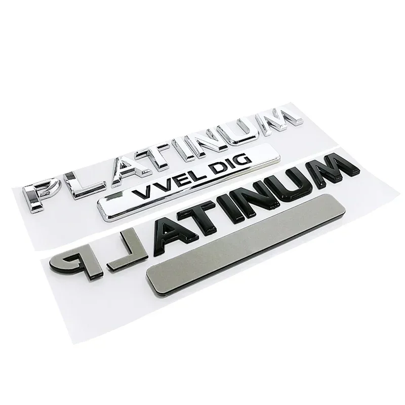 Plastic for Nissan PLATINUM VVEL DIG Emblem ABS Car Sticker Auto Styling Exterior Rear Trunk Body Side Letter Badge Accessories