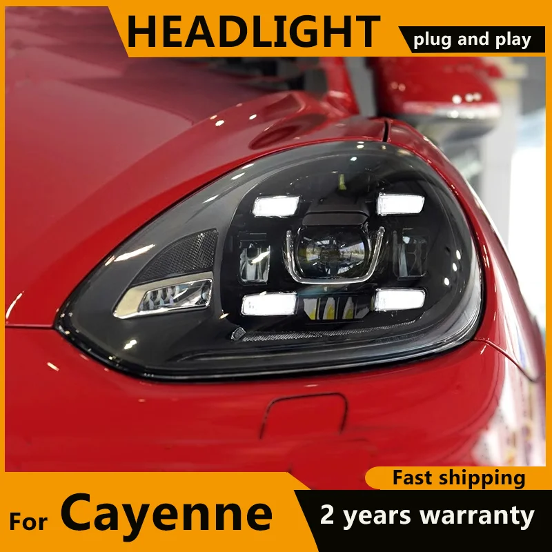 Full LED Head Lamps For Porsche Cayenne 958.2 Headlights 2015 2016 2017 2018 Matrix LED GTS Head Lamp DRL Day Running Light