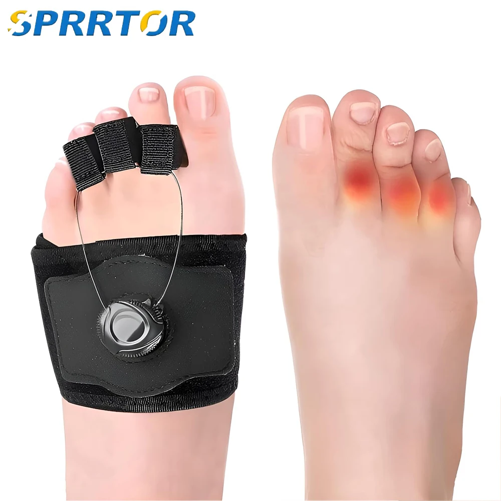 

1PCS Adjustable Knob Toe Splint for Broken Toe Support,Toe Straightener,Toe Brace for Claw Toe, Toe Wrap to Align and Support