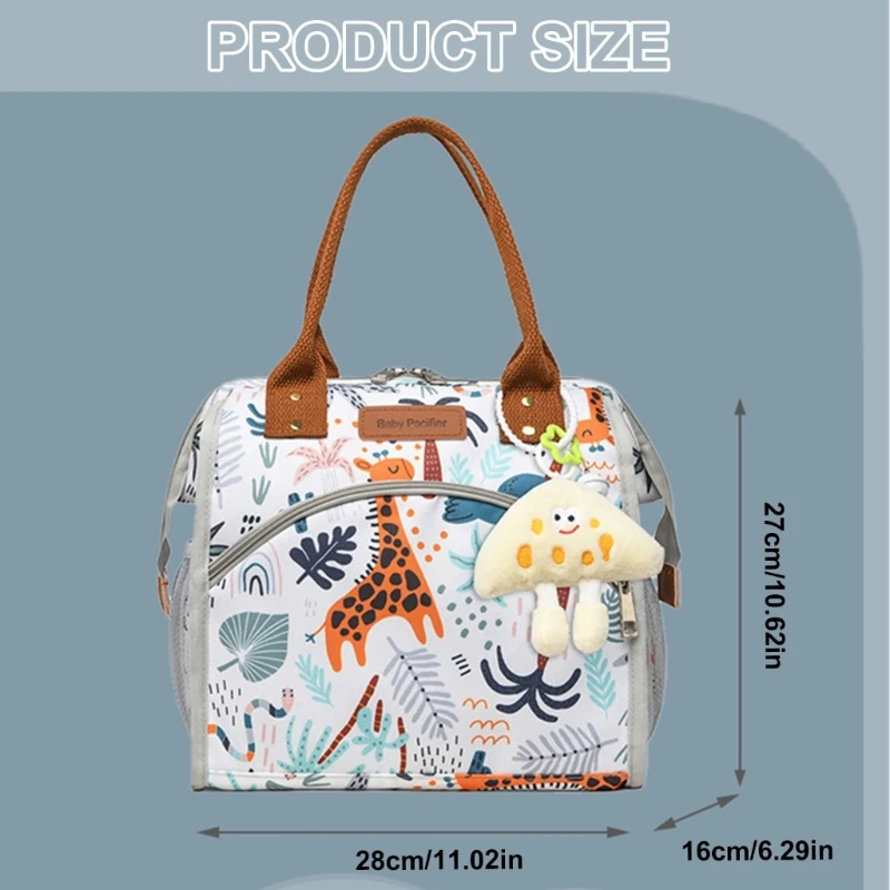 Large Capacity Diaper Bag for mom Giraffe Pattern Watertight  Bag Spacious Mom Storage Bag Multifunction Diaper Storage