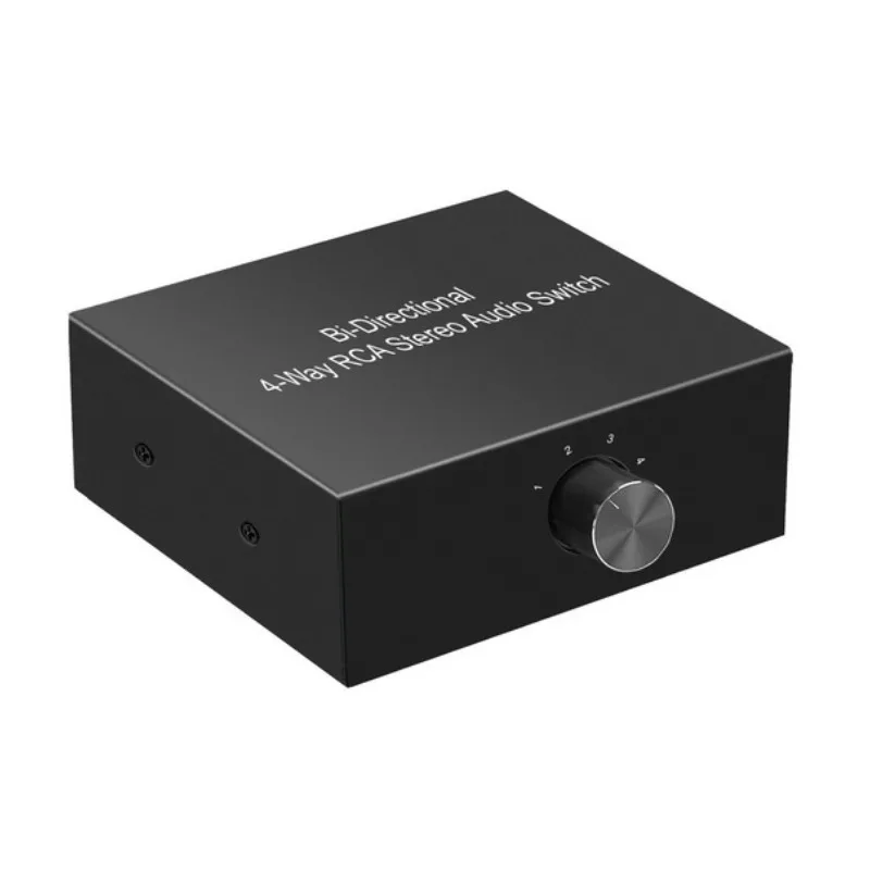 R/L left and right channel audio switch 4 in 1 out/1 in 4 out bidirectional switcher, stereo RCA amplifier