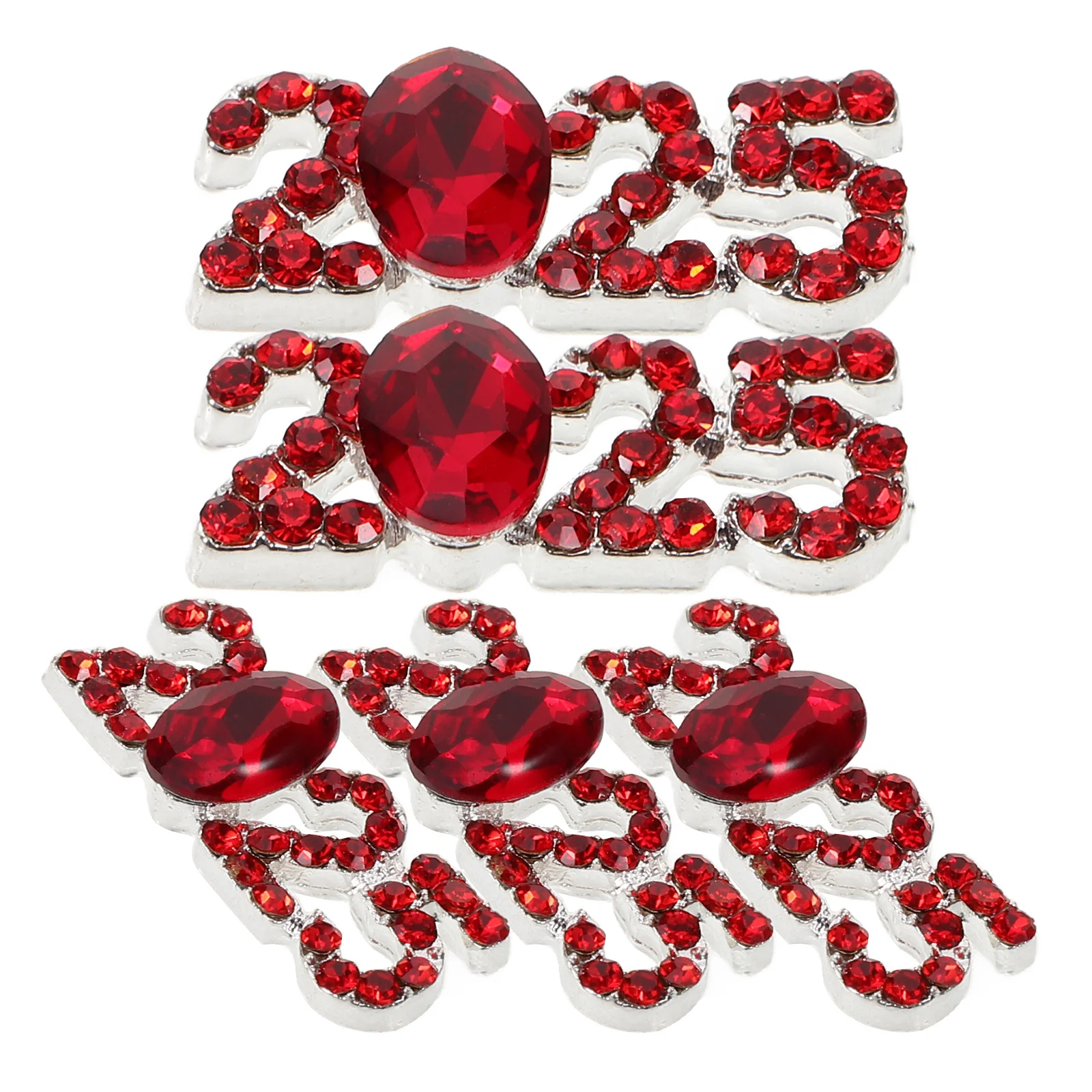 

5Pcs Alloy Nail Rhinestone Charms DIY 2025 Nail Art Decorations Manicure Accessories DIY 2025 Charms Manicure Decoration