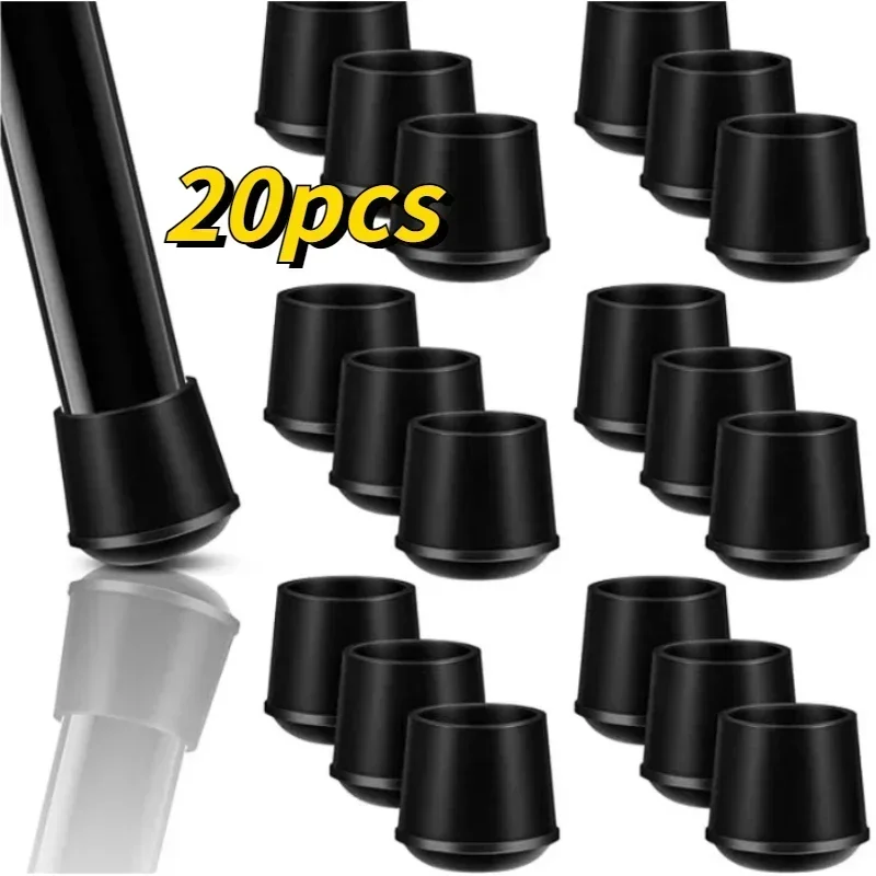 Okrągła gumowa podkładka pod nogę krzesła 10/16/19/25mm noga meblowa zaślepka końcowa stołu pcv cicha antypoślizgowa nakładka ochronna na podłogę nakładka na stopę