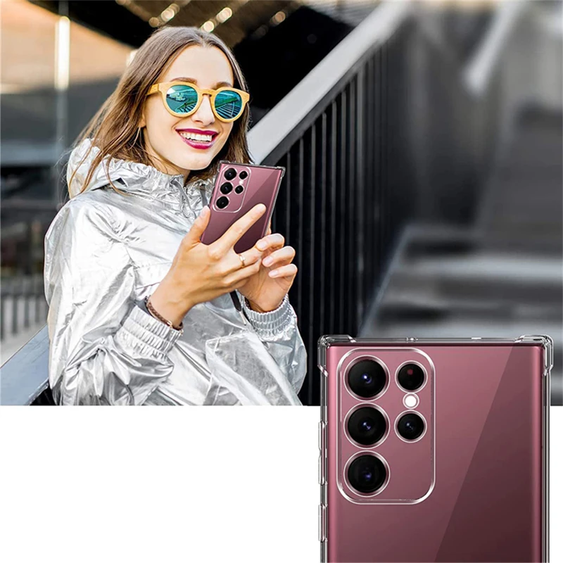 Shockproof Clear Silicone Soft Back Case For Samsung Galaxy S25 S24 S23 S22 Ultra Plus Phone Cases Covers image 6