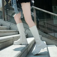 Winter women zipper new long boot Fashion lace up non slip shoes Casual Thick soled trend Boots comfortable ladies shoe Botas - Image 3