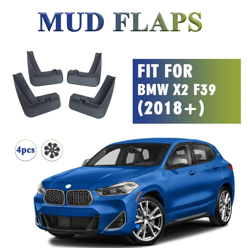 

For BMW X2 F39 2018 2019 2020 2021 2022 2023 2024 2025 Mudflaps Fender Mud Flap Guards Splash Mudguard Front Rear 4pcs