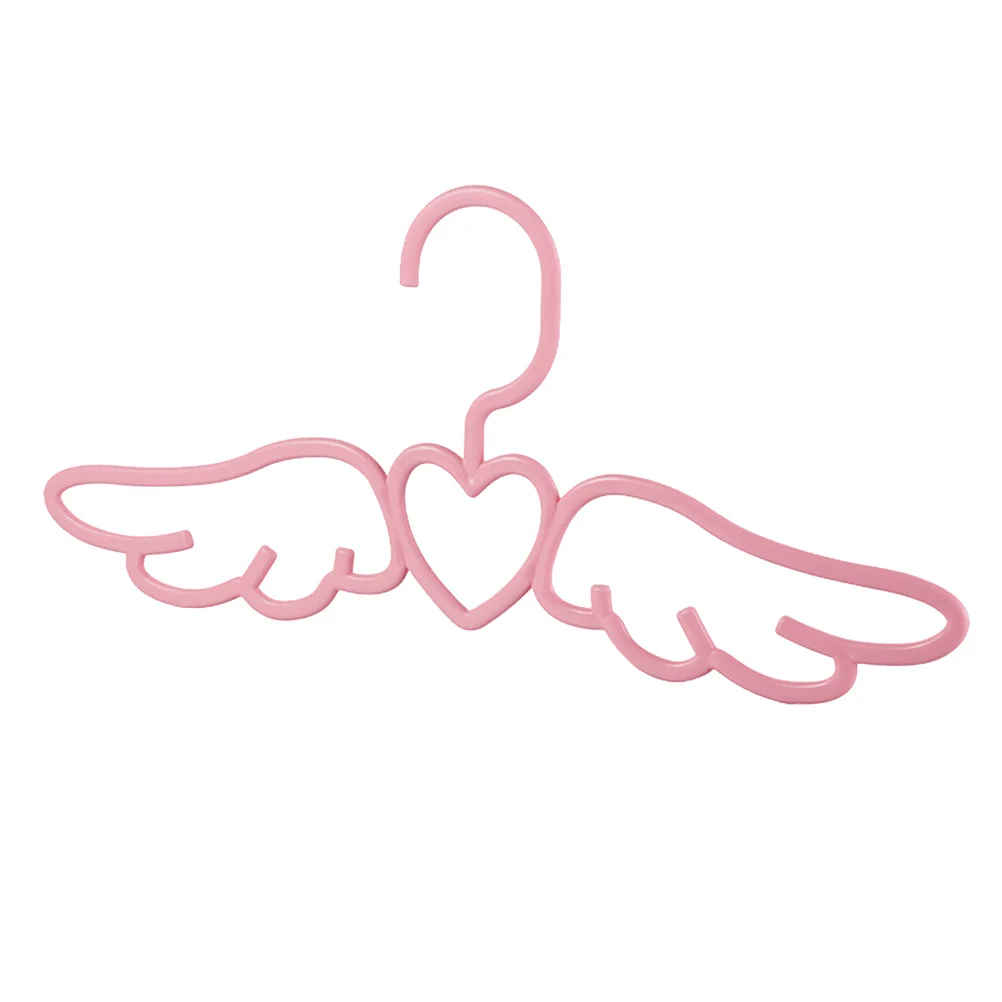 شماعة بلاستيكية على شكل جناح وردي، شماعة ملابس غير قابلة للتشوه للأوشحة، أحزمة لتوفير المساحة، حل تخزين الخزانة