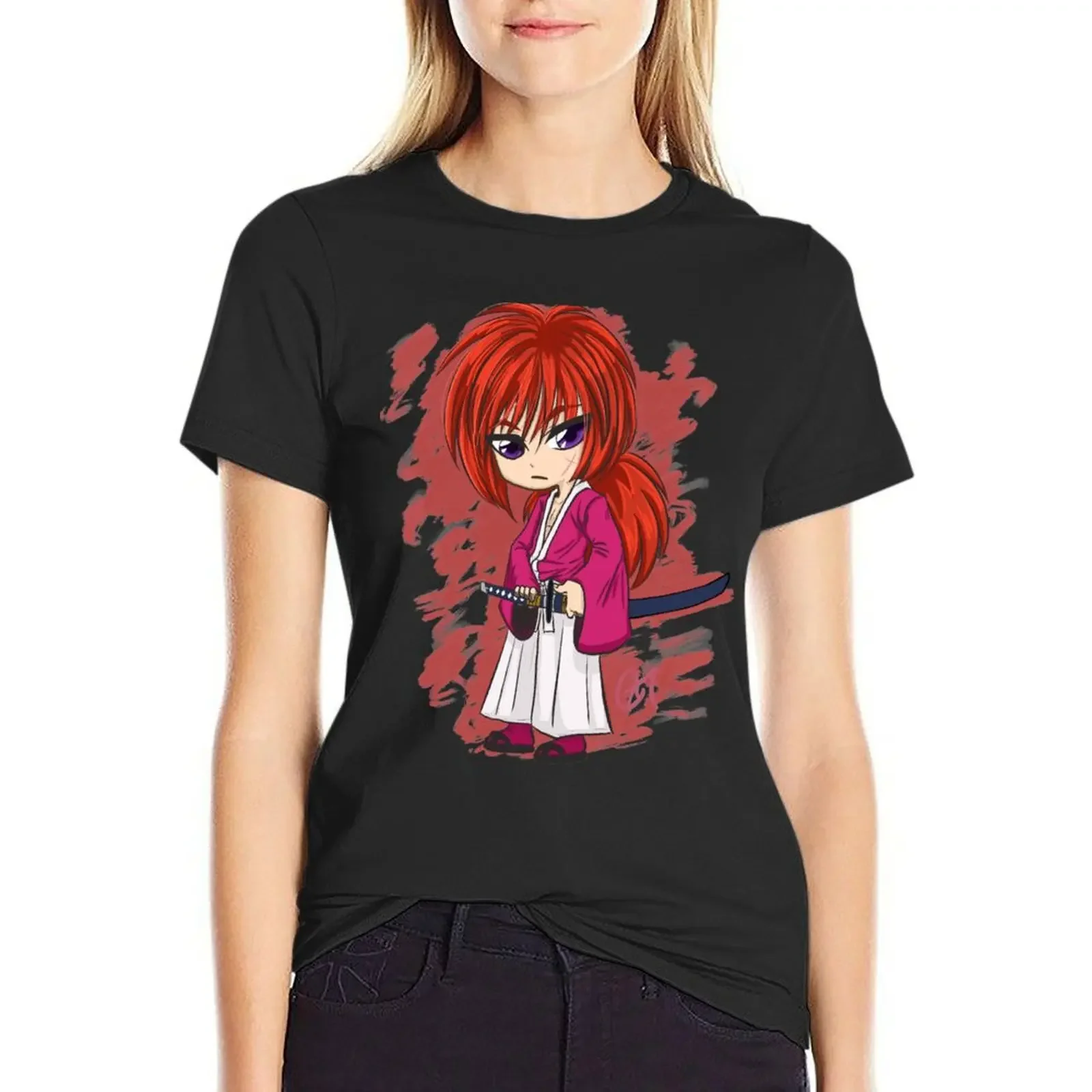 

Rurouni Kenshin - Kenshin Himura T-Shirt cute clothes female hippie clothes Blouse clothes for woman