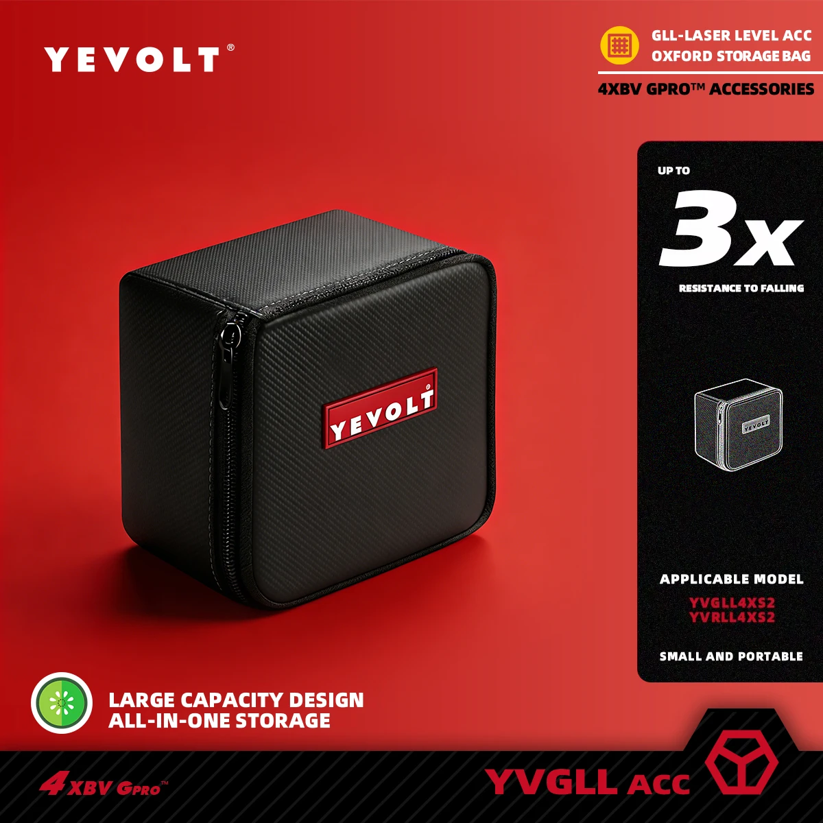 YEVOLT YVACCSTB01 Oxford Cloth Storage Bag for Laser Level for Model YVGLL4XS2 and YVRLL4XS2
