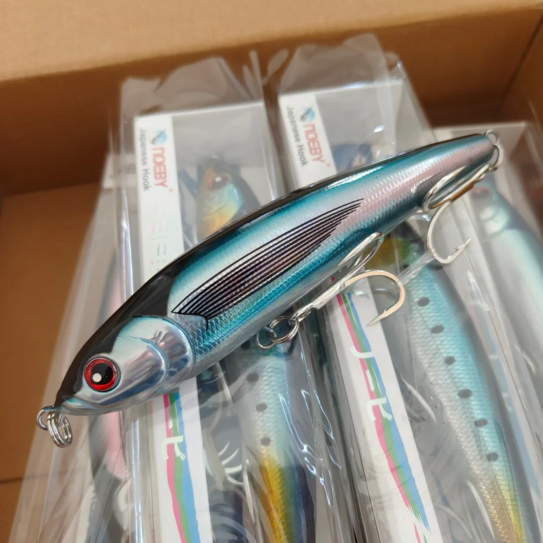 

Noeby 70g Sinking Pencil Lure 14cm 4pcs Set, Ultra Long Cast Heavy Metal Fishing Lure for Big Snakehead & Muskie Bass Fishing